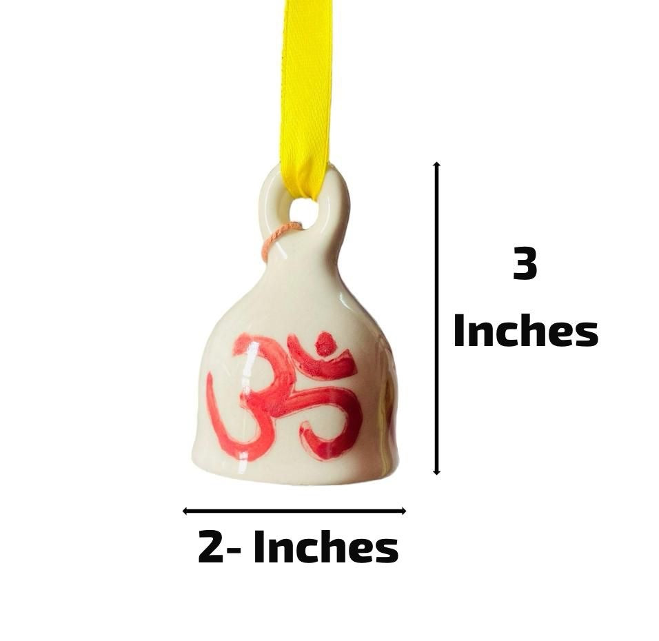 Om Ceramic Bells | Handpainted 3 Inches (Small) Bell