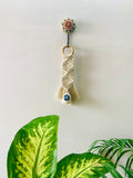 Evil Eye Bell Chotu Wall Hanging | Ceramic Bell Hanging | Macrame Ceramic Hanging