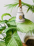 Yellow Flower Ceramic Bell - 3 Inch Small
