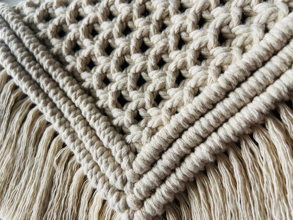 Handcrafted Boho Macrame Sling Bag  Premium Cotton Thread | Perfect for Beach & Day Outings