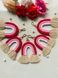 Macrame Rainbow Keychain | Bag Charm (Pack of 1 piece)