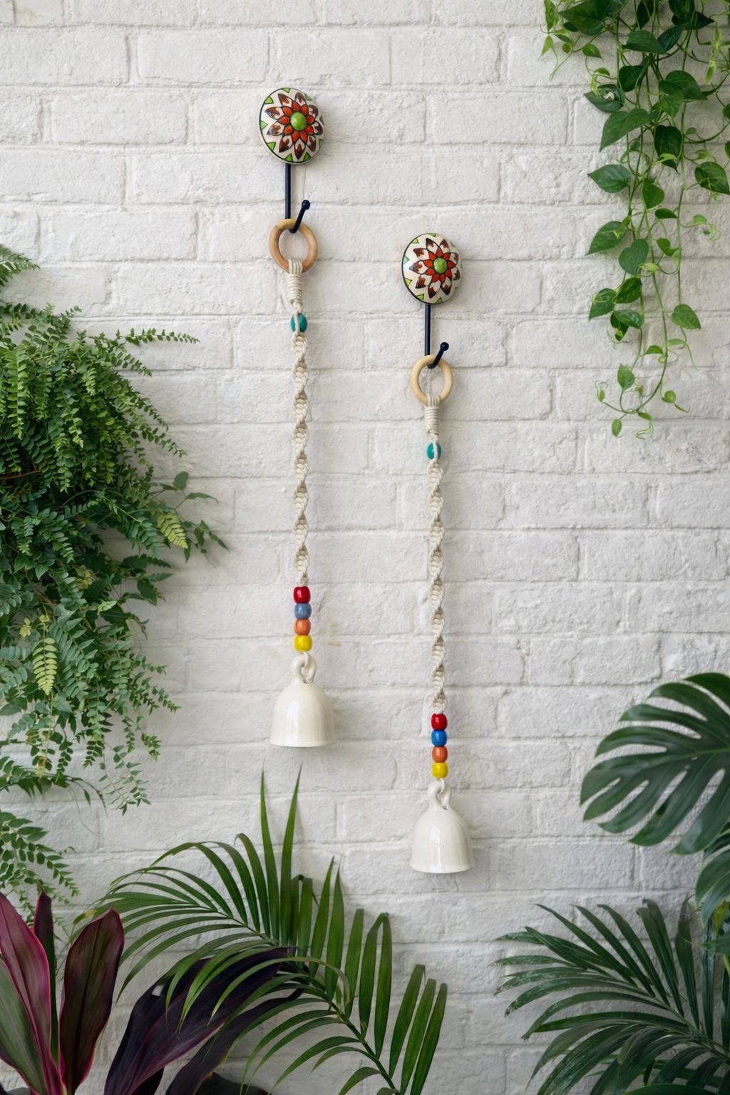 Boho Ivory Temple Chime | Set Of - 2 | Medium Size Bell