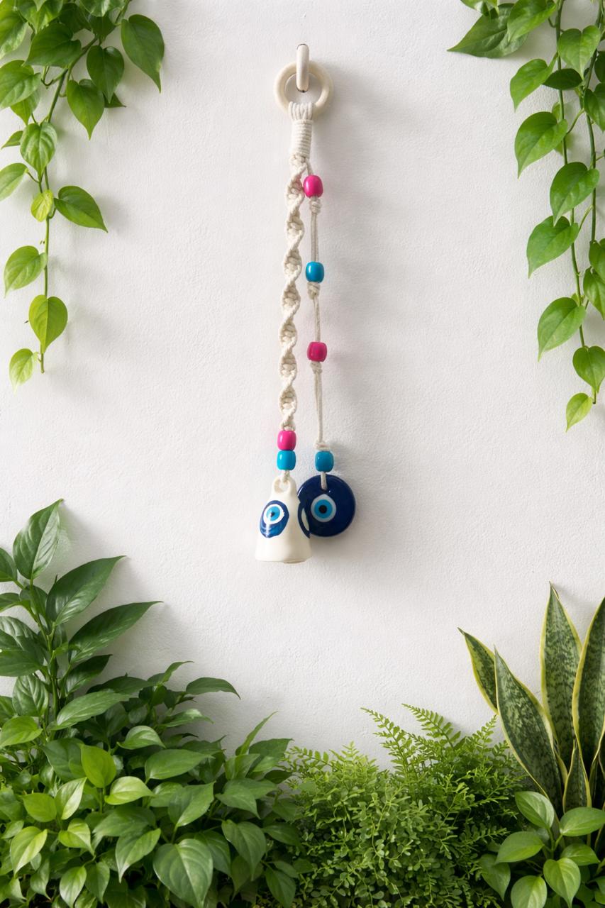 Jhilmil Evil Eye Chime with Glass Evil Eye
