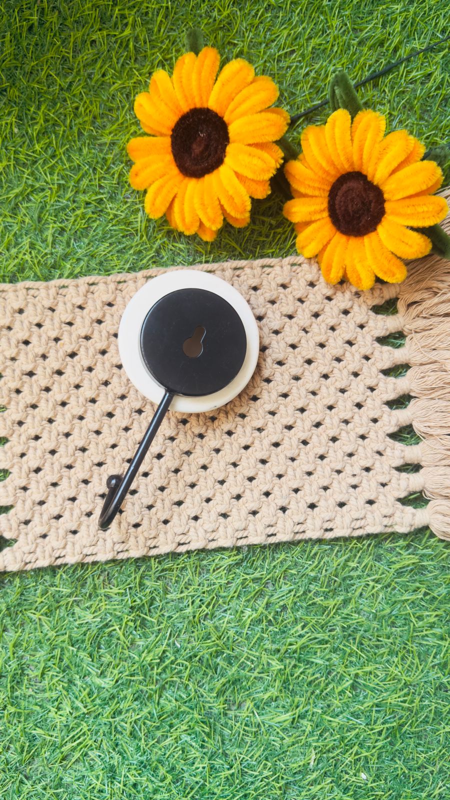 Handcrafted Ceramic Wall Hook - 3" Decorative Home Organizer